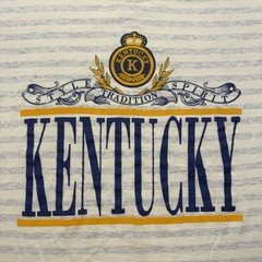 Vintage 80s 90s Kentucky University Style Tradition Spirit Striped Shirt Medium