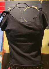 90s Y2K Glamhead Raw Tie Baby-Tshirt Billy Idol Size L Fits Like S/M FREE SHIP