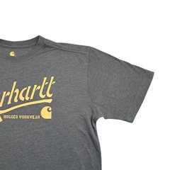 Carhartt T Shirt Large Men’s Grey Cotton Work Wear Graphic Relaxed Fit Paddock