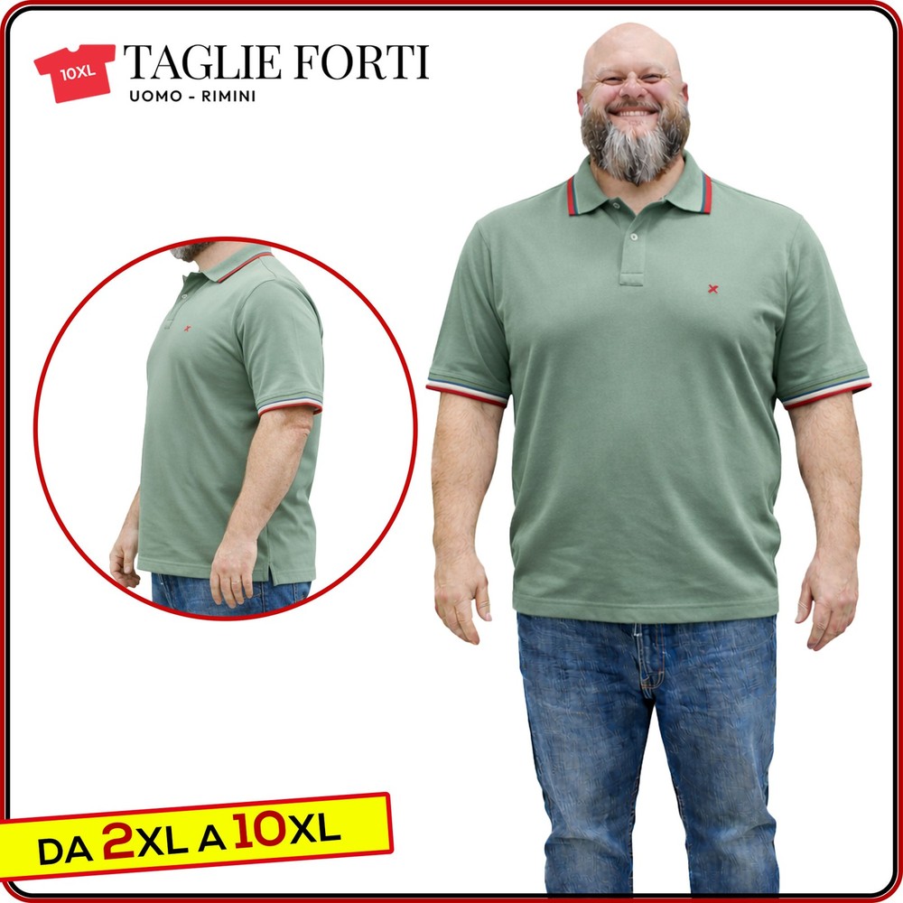 men’s short sleeve cotton polo shirt with collar PLUS SIZES from 2xl to 10xl