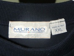Men Murano Navy Blue Soft Cotton Made Italy Tee Shirt T Solid Crew Neck EUC 2XL