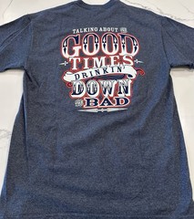 Casey Donahew Band Texas Country T-Shirt Heather Blue Men’s Medium Drinkin’ Down