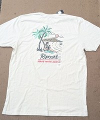 Rip Curl Staple T-Shirt Standard Fit White Made With Aloha Graphic Size XL- New