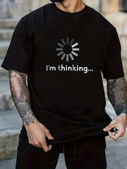 Funny I m Thinking Loading Graphic T-Shirt Novelty Humor Unisex Tee