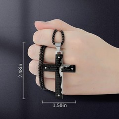 Cross Pendant for Car Rear View Mirror Decor Hanging Ornament Stainless Steel…