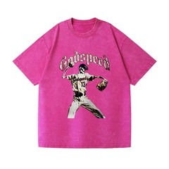 Unisex Godspeed Skeleton Baseball Gift Tee Gothic Sports Fan Casual T-Shirt