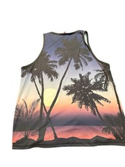 Guess Men’s Tank Top 2xl Palm Tree Sunset Graphic Los Angeles Sleveless.