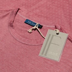 Italo Ferretti NWT Short Sleeve Crew Neck T-Shirt Size L in Red 100% Cotton