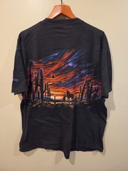 Vintage 90s Nature AOP Shirt Arizona Desert XL Black Sunset Single Stitch Tee
