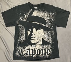 Vintage Al Capone T Shirt Fashion Victim Tee Chicago Gangster AOP 2005 Y2K