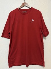 Greg Norman T-Shirt XL Red American Flag Shark Logo 100% Cotton Golf Casual