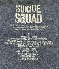 Suicide Squad DC Comic Harley Quinn Blue Graphic T-Shirt Tee Adult Large LG