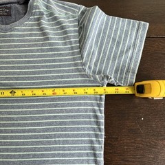 Bahama Bay Club Men’s M Short Sleeve V-Neck Striped Cotton Blue T-Shirt Resort