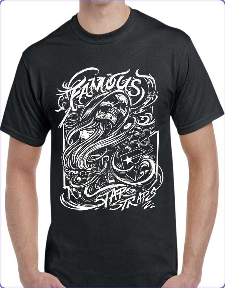 Tattoo Graphic Black Men’s T-Shirt Small To 3X-Large Style #15