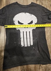 Marvel Mens Tshirt The Punisher Crew Neck Short sleeve Dark Slate Gray Size SM
