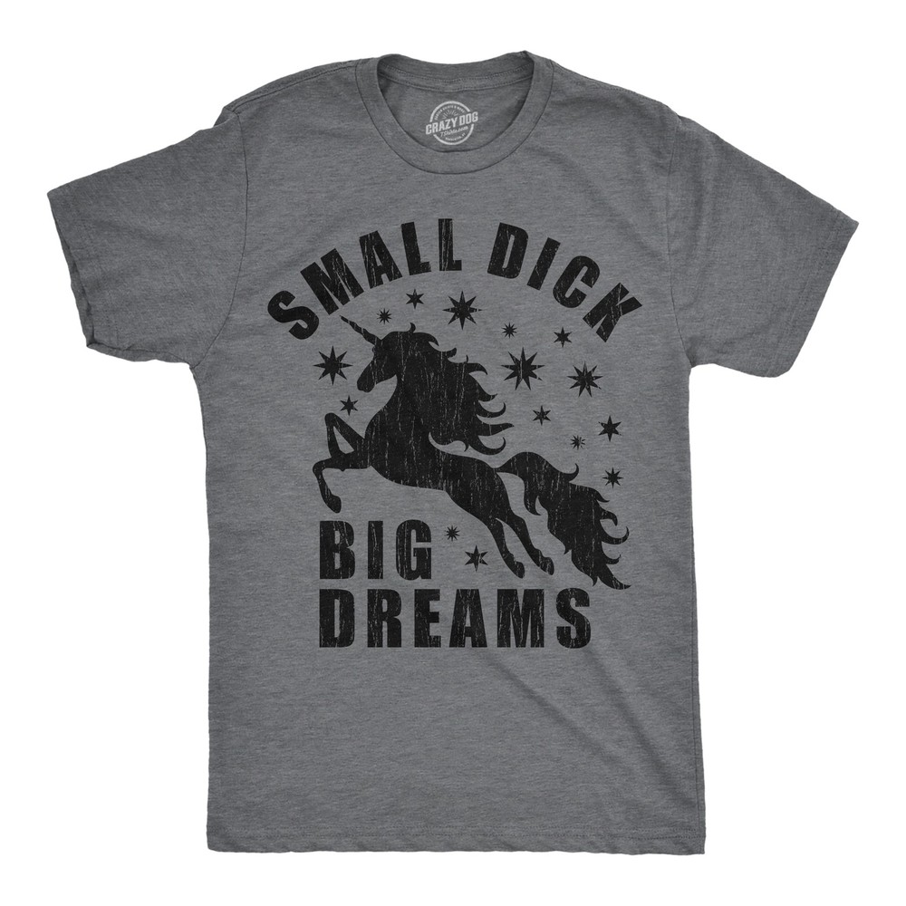 Mens Funny T Shirts Small Big Dreams Sarcastic Joke Graphic Novelty Tee For