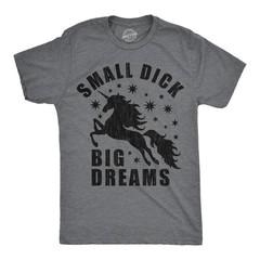 Mens Funny T Shirts Small Big Dreams Sarcastic Joke Graphic Novelty Tee For