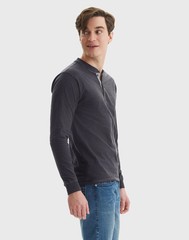 Hanes Men’s Long-Sleeve Henley Shirt Beefy-T pure cotton 3 button S-3XL Tagless