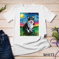 Tri Color Pembroke Welsh Corgi Starry Night Dog Art Unisex T-shirt