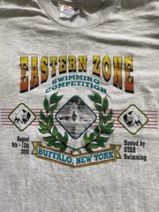 Vtg Swimming Competition T Shirt Eastern zone Buffalo NY 90s Y2K 2000 Star Swim