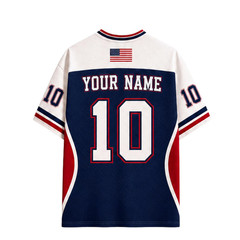 Personalized USA Mesh Shirt, Custom Name Number Patriotic Game Day Tee