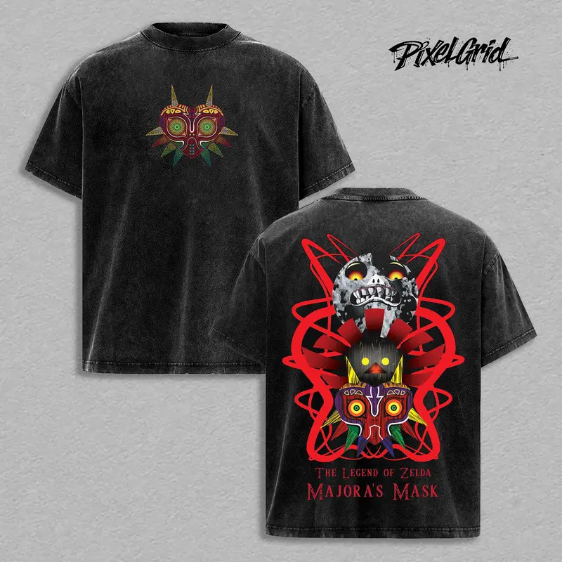 Majora Mask Cursed Entity Vintage Oversized T-Shirt, The Legend of Zelda