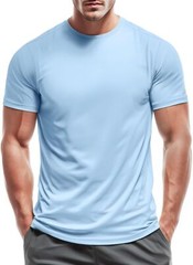 Men’s Moisture Wicking Quick Dry Lightweight Crewneck Workout T-Shirt for Gym