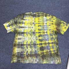 Jordan T-Shirt Mens XL Yellow Olive Tie Dye Flight Jumpman Logo CUSTOM OOAK