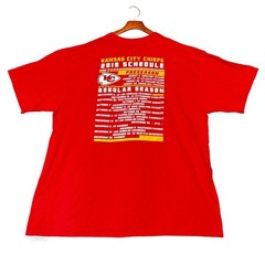 NWT Majestic 2018 Kansas City Chiefs Red Regular Season Graphic T-Shirt Sz 2XL
