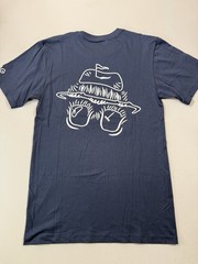 Fried Egg Golf Shirt Mens Small Blue Swag Skull Short Sleeve 100% Cotton Logo
