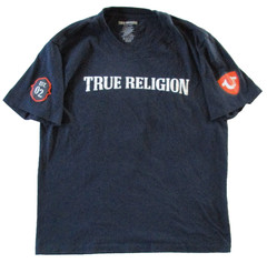 True Religion T Shirt Men’s XL Extra Large Stitched Patches Preppy Smart Casual