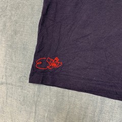 Uniqlo T-Shirt Mens Medium Navy Blue Cotton Work Graphic Casual Everyday Wear