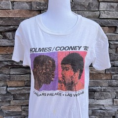 Vintage Boxing T-Shirt Larry Holmes Gerry Cooney Caesars Palace Las Vegas 80s
