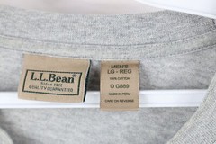 Vintage LL Bean Mens Large Blank Baggy Fit Short Sleeve T-Shirt Heather Gray