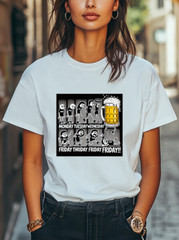Funny Friday Beer T-Shirt Weekend Party Humor Unisex Casual T-shirt