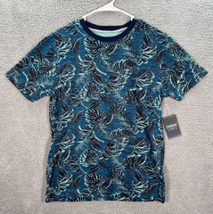 Trademark Company 81 Shirt Adult Medium Blue Preppy Aloha Beach Hawaiian NEW