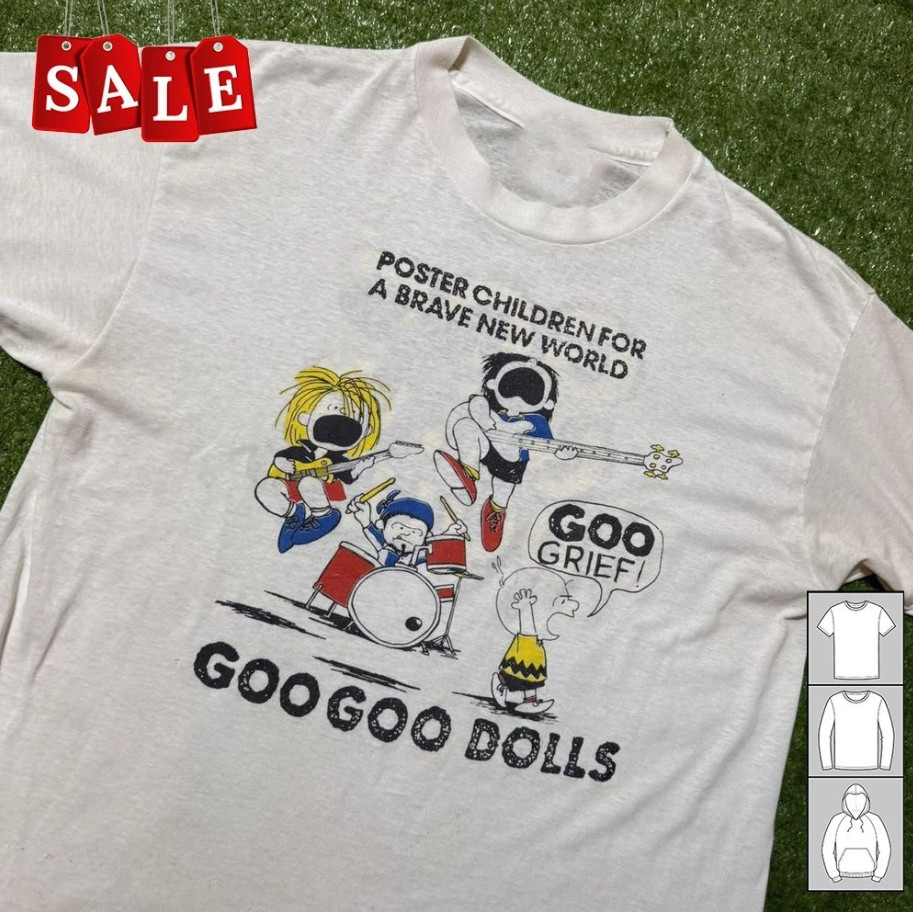 Vintage Goo Goo Dolls Tee Cotton Unisex Shirt Full Size EG332