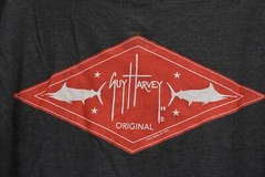 Guy Harvey Original Mens Black Scoop Neck Short Sleeve Casual Graphic T-Shirt M