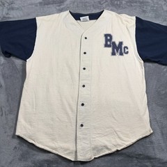 Vintage Badger Sport Baseball Jersey Mens XL Cream Cotton Brian McKnight Graphic