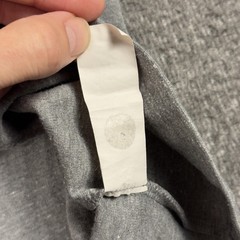 Wings+horns Crewneck Shirt Mens Large Gray Rayon Blend Long Sleeve