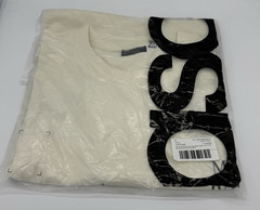 ASOS Design Men’s Boxy Oversized T-shirt Front & Back Print Off White Sz XL NWT