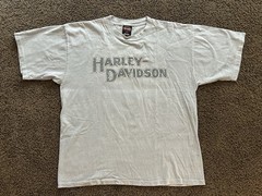 Vtg Harley Davidson T Shirt L Large Motorcycle Chandler Arizona Gray Spell Out