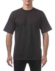6 Pack ProClub Pro Club Mens Heavyweight Black Short Sleeve T-Shirts Cotton Tees