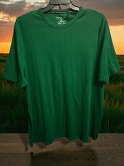 Shaquille O’Neal XLT T Shirt Rich Green Textured Knit Tee XL Tall Short Sleeves