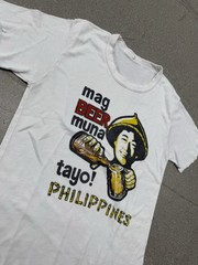 True Vintage 70’s Philippines Beer Promo Graphic T-shirt Uni White Sz Small
