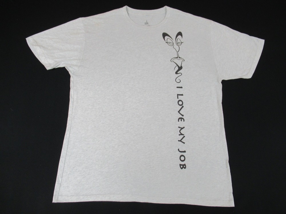DISNEY PARKS ALADDIN’S JAFAR VILLAIN I LOVE MY JOB -GRAY XL T-SHIRT-D1807