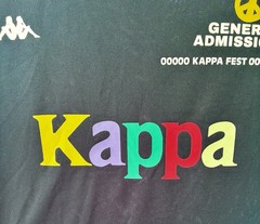 Kappa General Admission Kappa Fest Tee Mesh Graphic Color RARE XL Authentic Ten