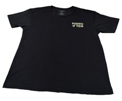 Hang Ten Surf Co T-Shirt Mens Large Black Graphic 1960 Logo Short Sleeve Cotton