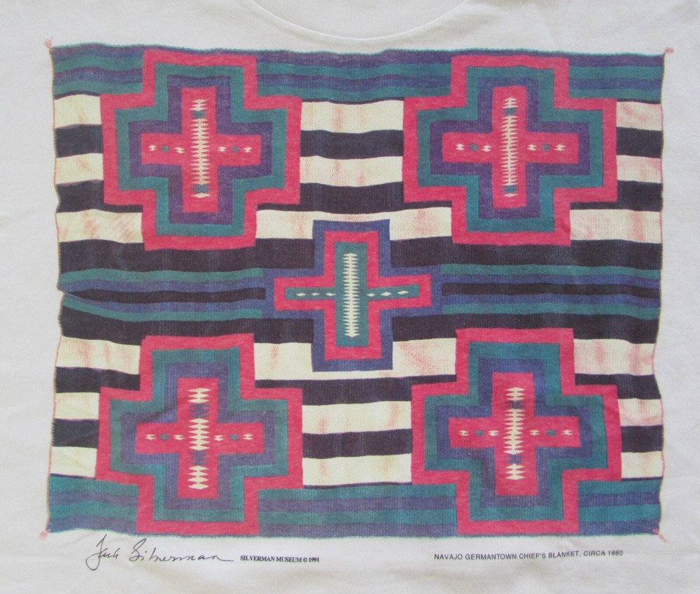 Jack Silverman Collection Santa Fe T Shirt Navajo Germantown Chief’s Blanket L