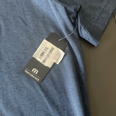 NEW Travis Mathew T-Shirt Mens Size XL Crew True Navy Black Short Sleeve Peru